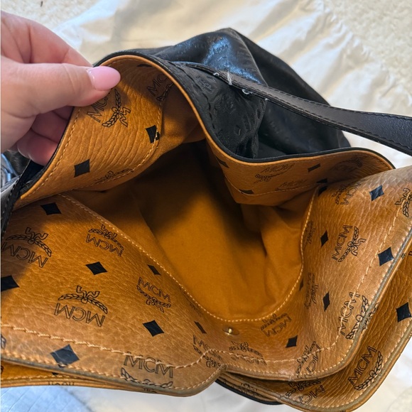 MCM Black and Brown Leather Hobo Bag - Picture 4 of 9